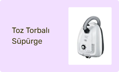 Toz Torbalı Süpürge