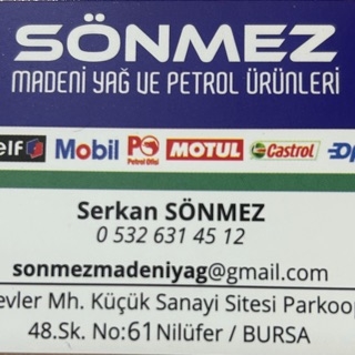 Sönmez Madeni Yag ve Petrol Ürünleri