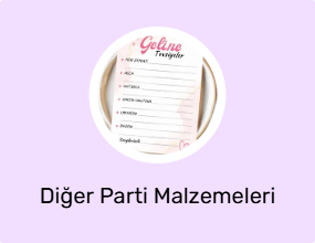 Diğer Parti Malzemeleri