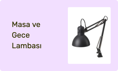 Masa ve Gece Lambası