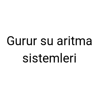 Gurur su aritma sistemleri