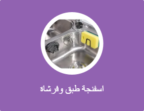 اسفنجة طبق وفرشاة