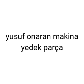 yusuf onaran makina yedek parça logo