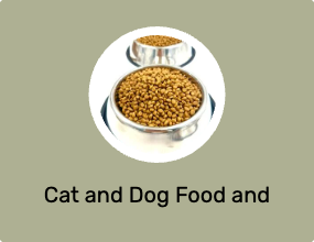 Cat and Dog Food and Water Containers