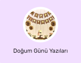 Doğum Günü Yazıları