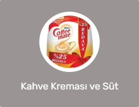 Kahve Kreması ve Süt Tozu