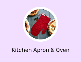 Kitchen Apron & Oven Mitts