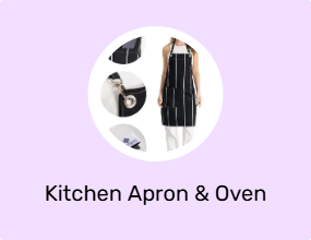 Kitchen Apron & Oven Mitts