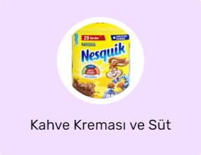Kahve Kreması ve Süt Tozu