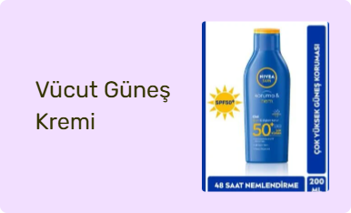 Vücut Güneş Kremi