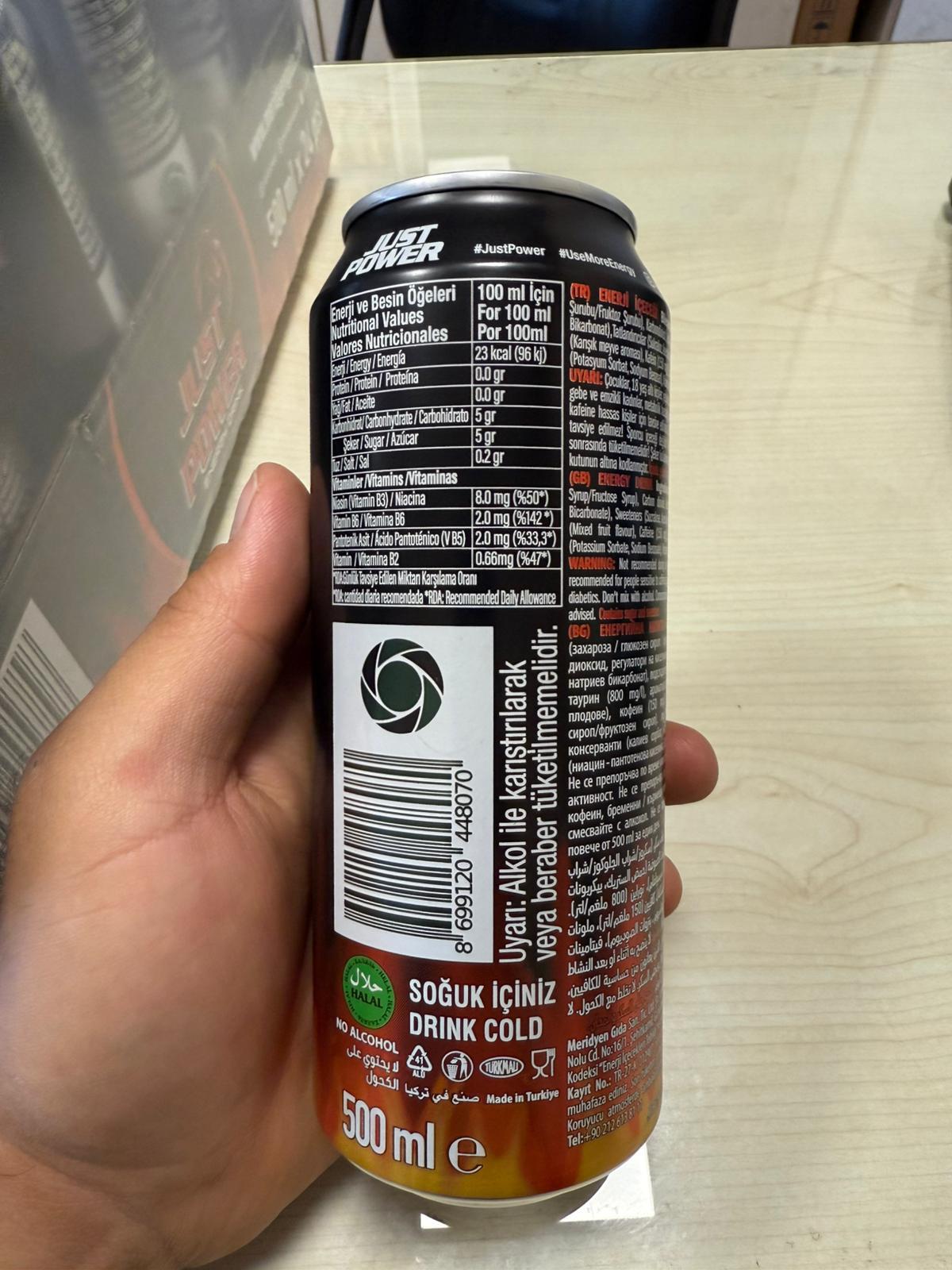 Just Power Enerji İçeceği 500 ML X 24 Adet - Fiyatı