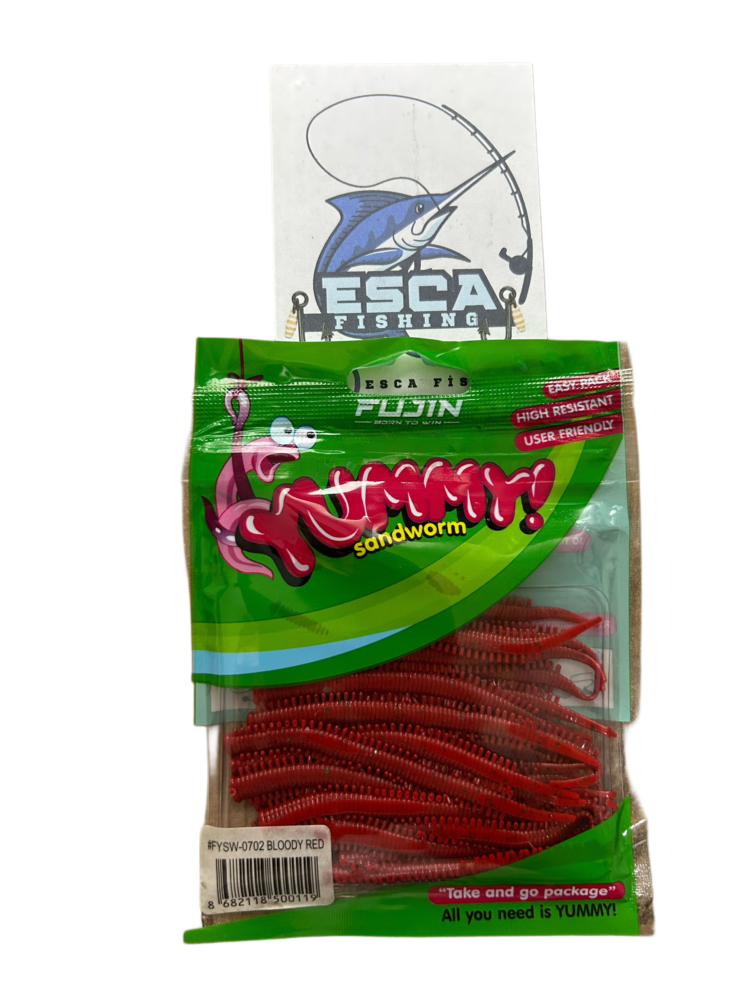 escafishing Yummy Sandworm 7cm Bloody Red LRF Silikonu İğnesiz FUJİN 3 ...