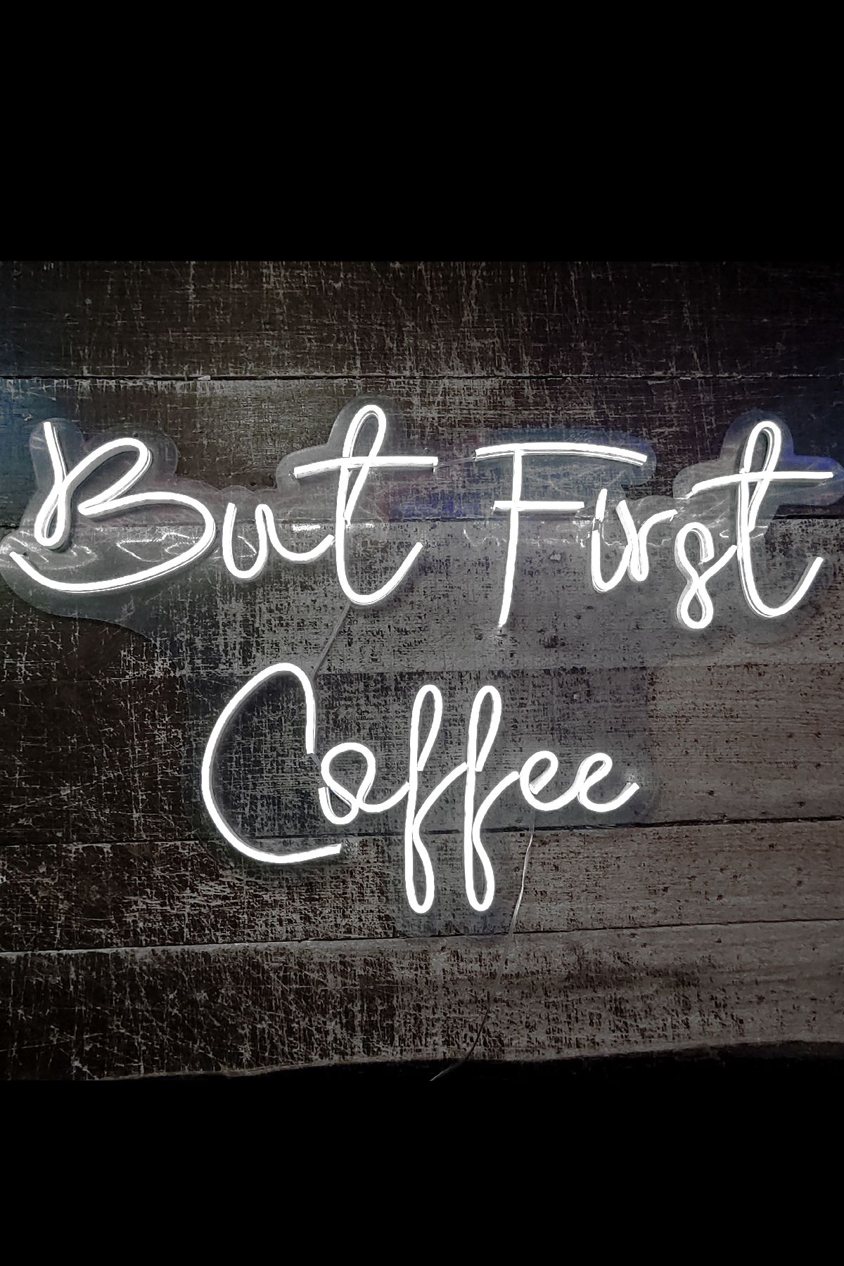 Işıklı But First Coffee: Neon LED Tabela Duvar Dekorasyon Ürünü 