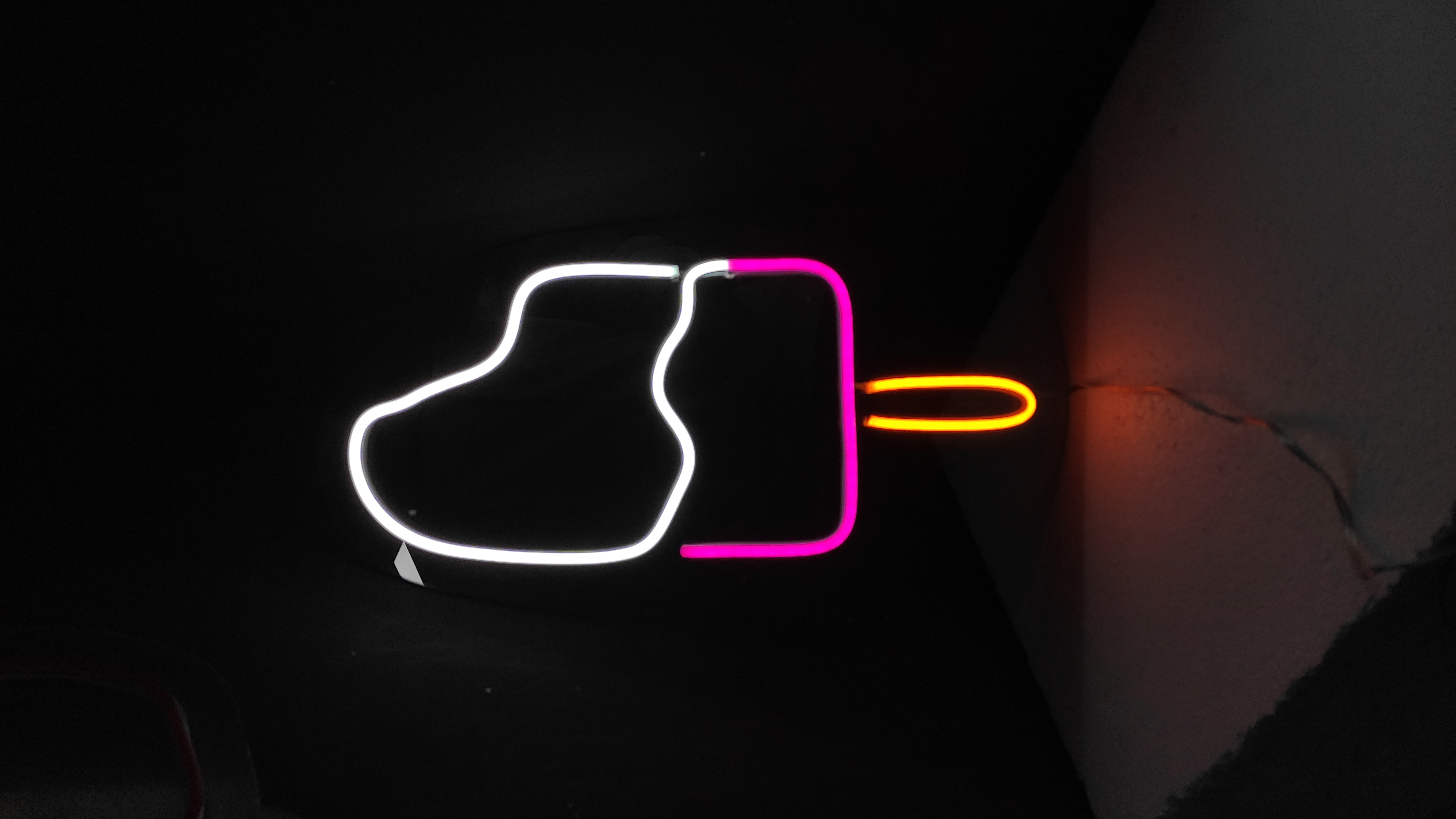 Dondurma V3 - Dekoratif Duvar Aydınlatması Neon Led Yazı Cafe Restoran Pastane 20x40 cm