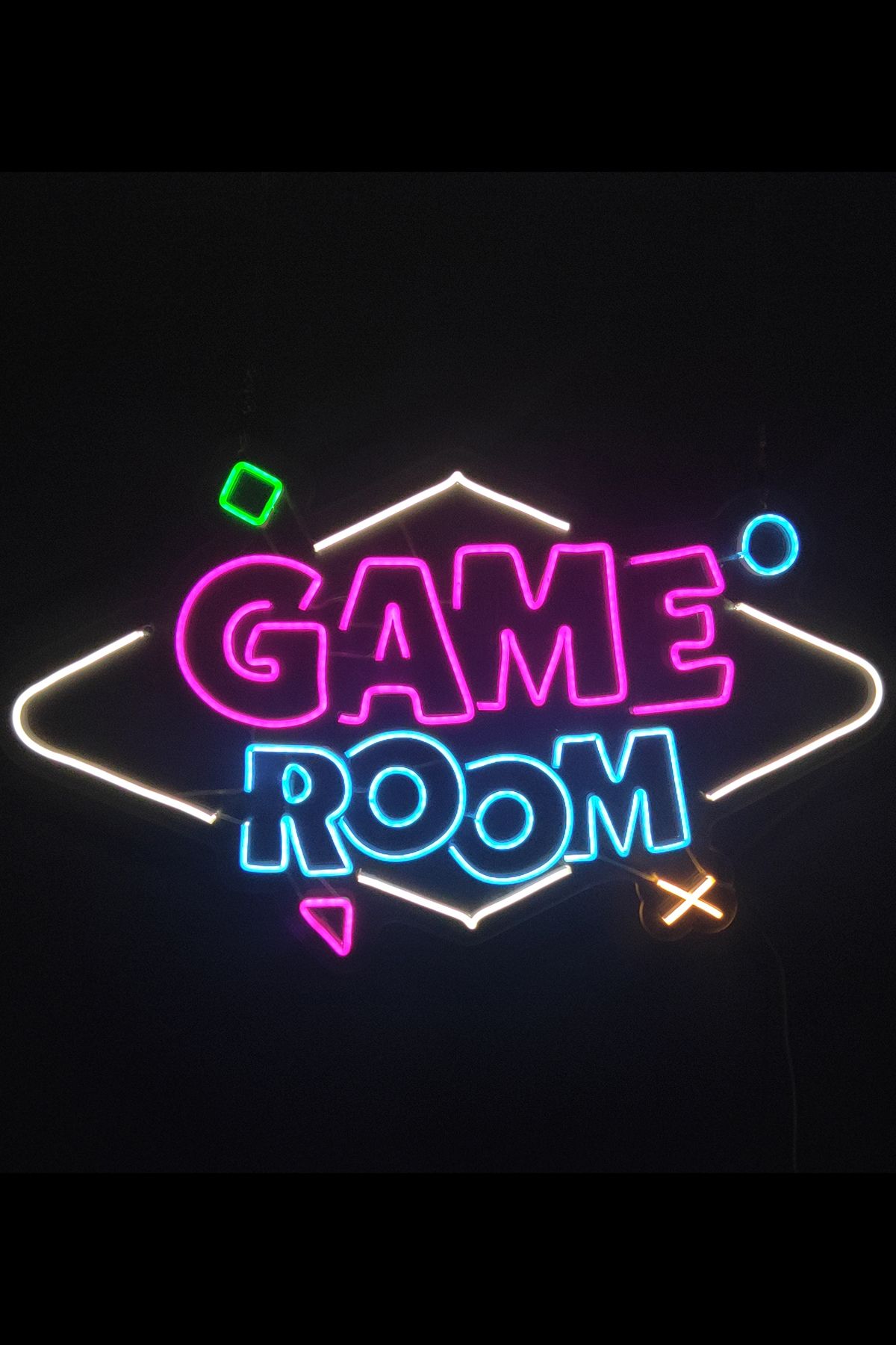 Işıklı Gameroom: Neon LED Tabela Duvar Dekorasyon Ürünü 