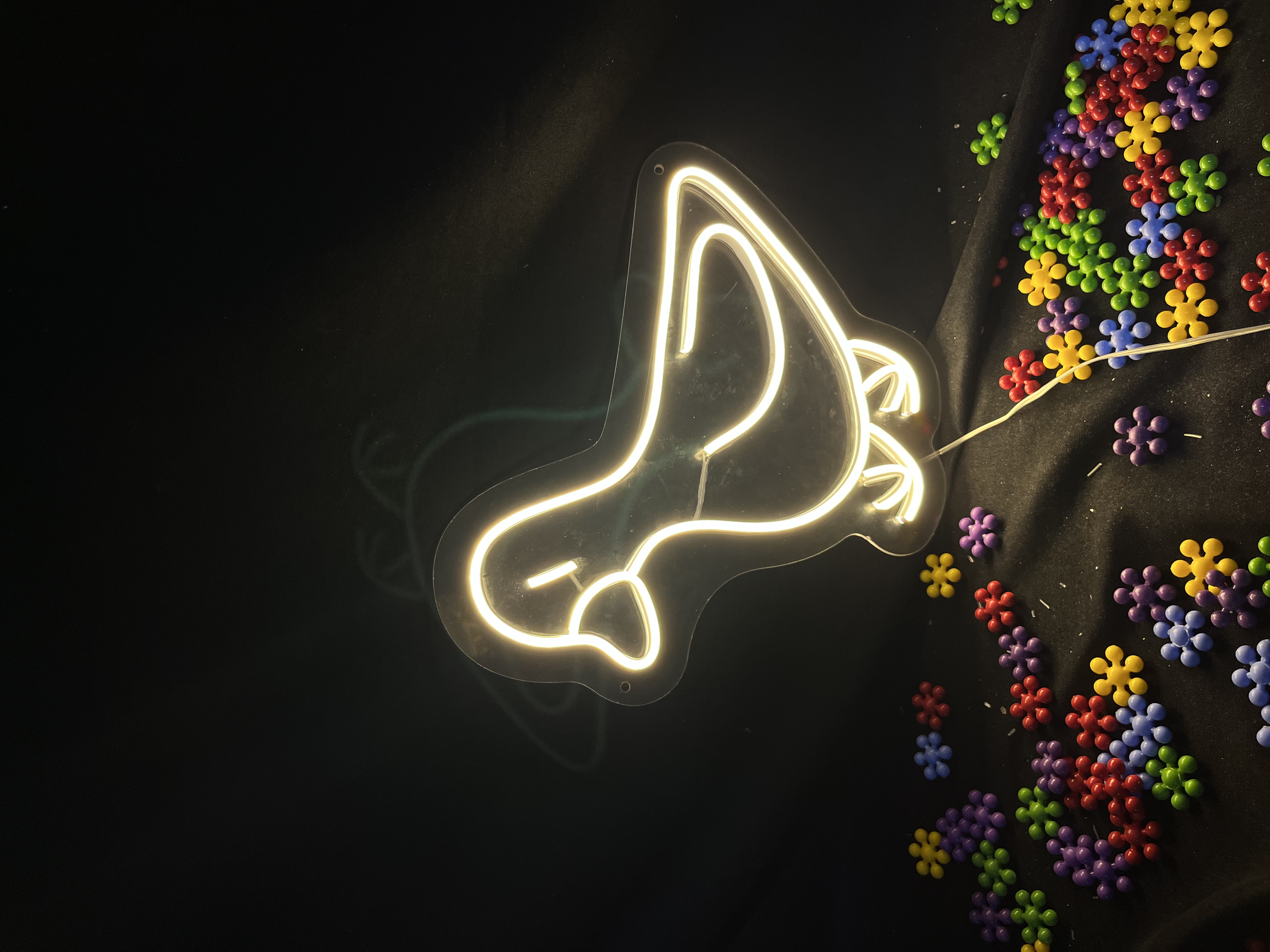 Ördek V2 - Dekoratif Duvar Aydınlatması Neon Led Yazı Kişisel Odası 29x33 cm