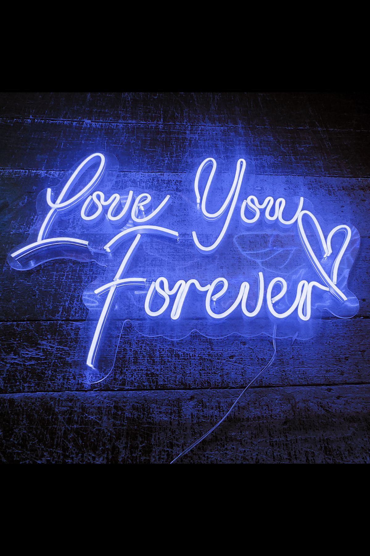 Işıklı Love You Forever: Neon LED Tabela Duvar Dekorasyon Ürünü 
