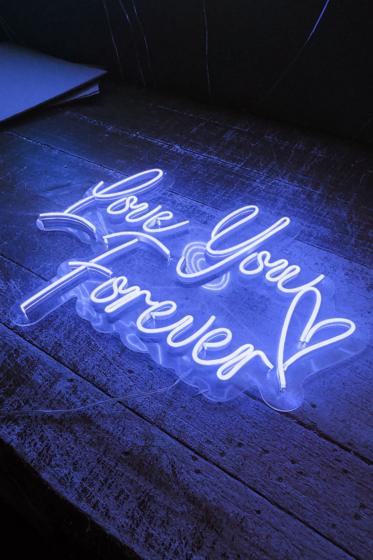 Işıklı Love You Forever: Neon LED Tabela Duvar Dekorasyon Ürünü 