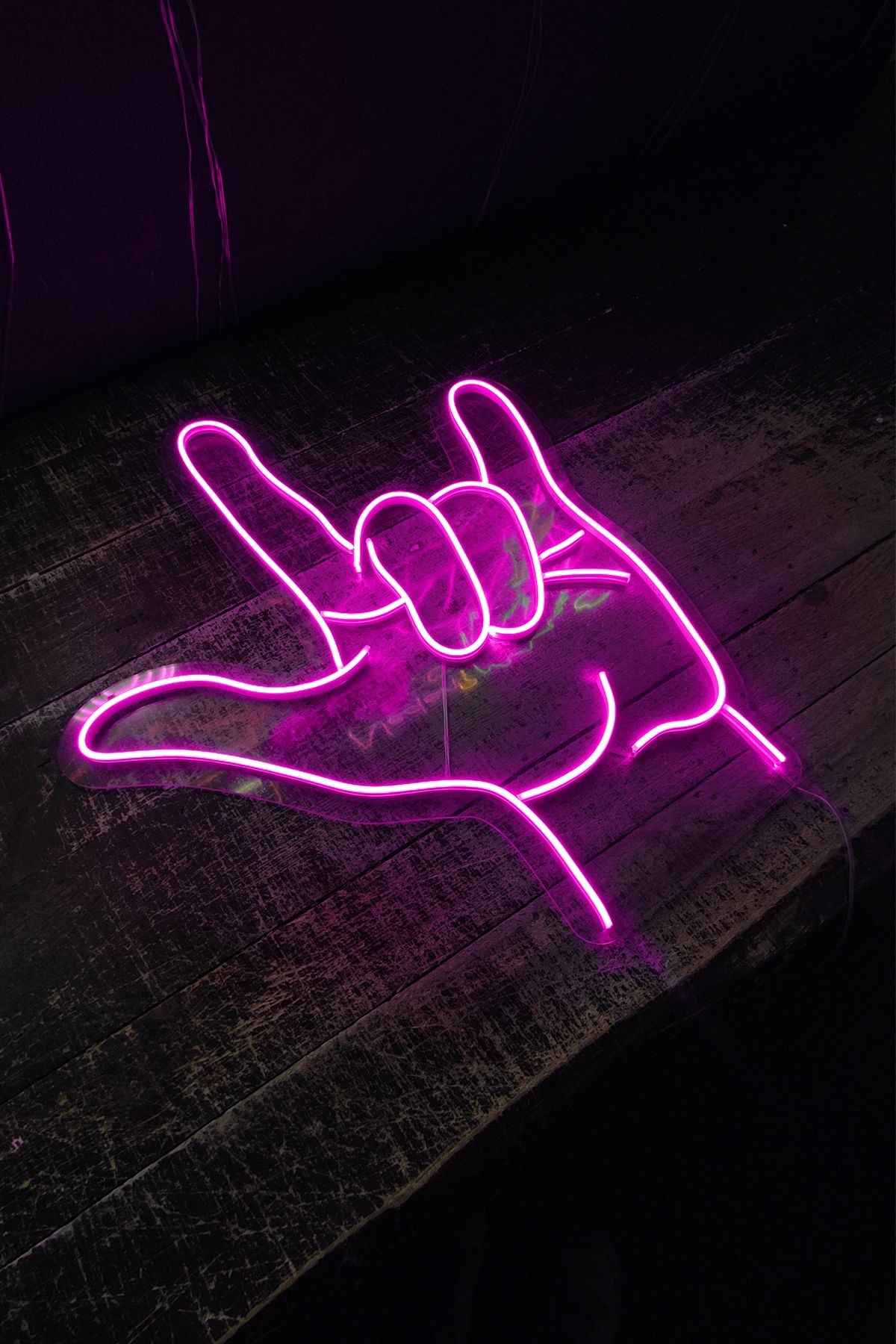 Işıklı Rock Hand İşareti: Neon LED Tabela Duvar Dekorasyon Ürünü 