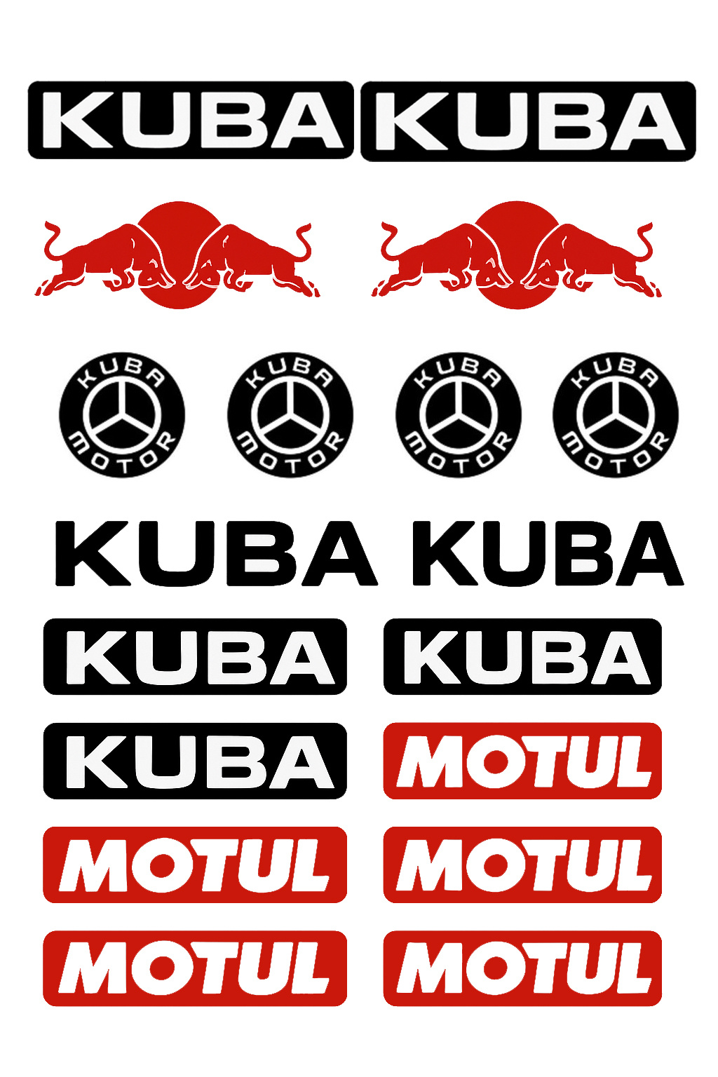 KUBA A4 STİCKER KIRMIZI