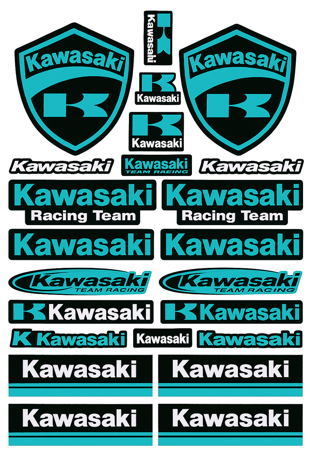 KAWASAKİ A4 STİCKER MAVİ