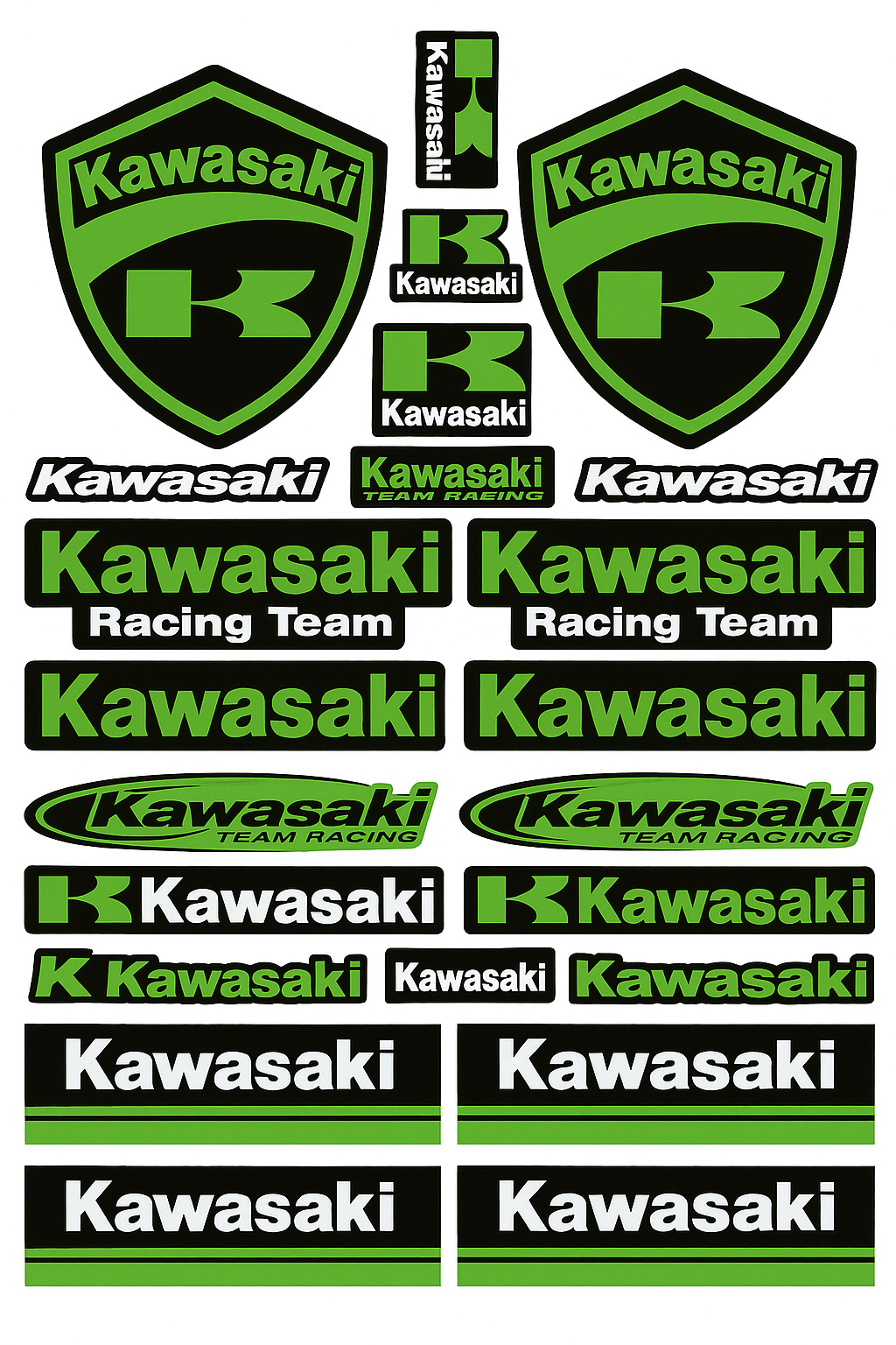 KAWASAKİ A4 STİCKER YEŞİL