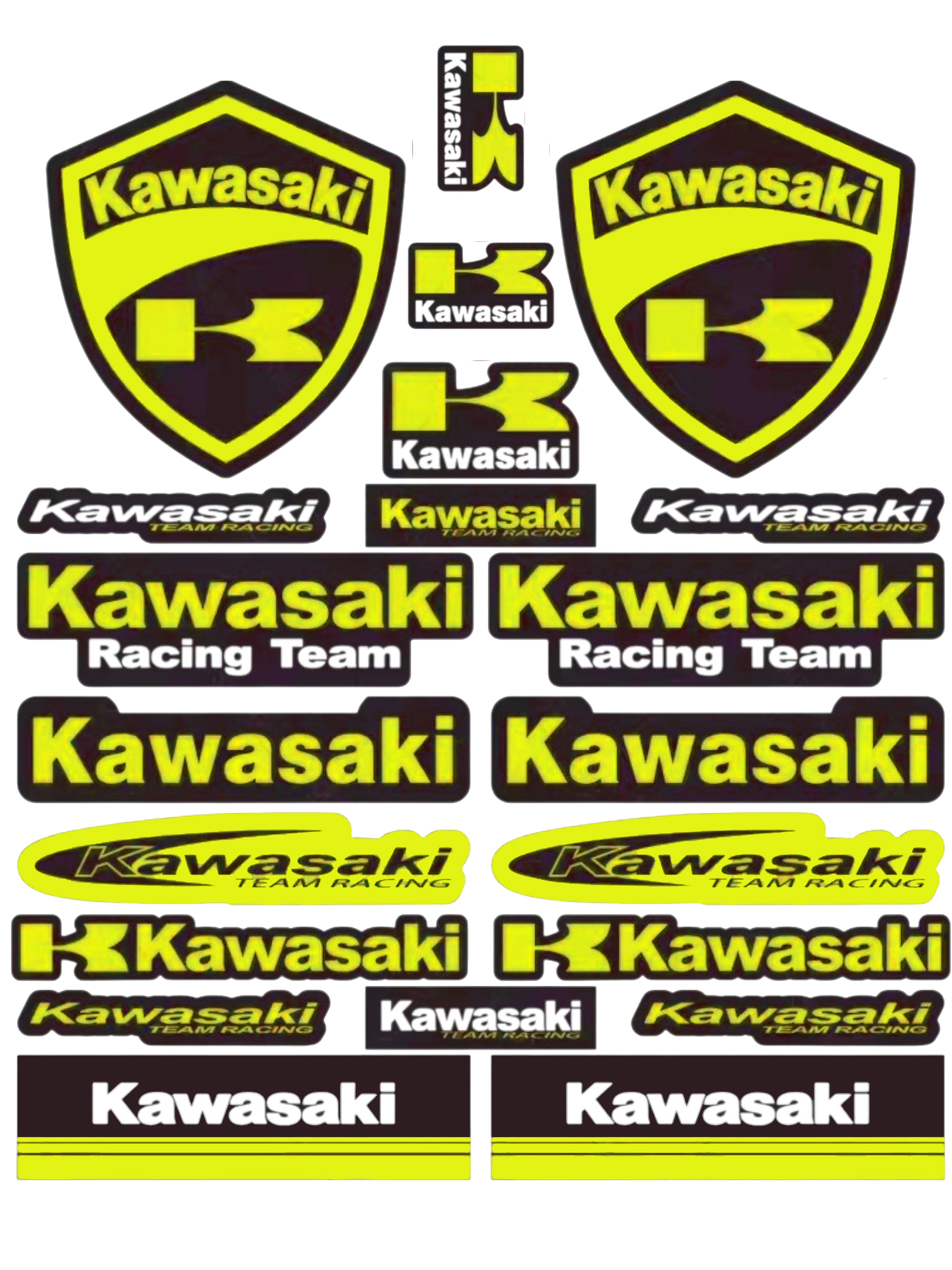 KAWASAKİ A4 STİCKER SARI