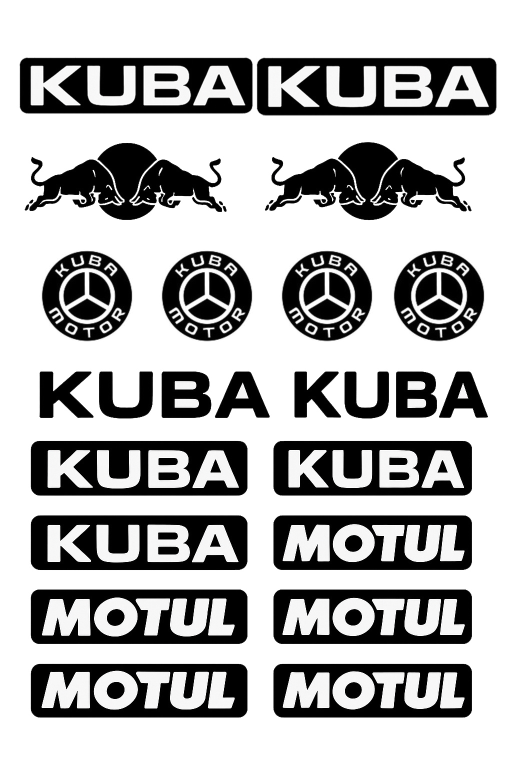 KUBA A4 STİCKER SİYAH