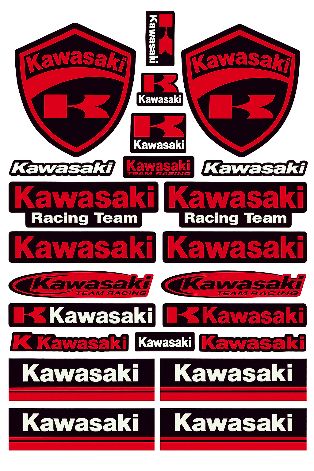 KAWASAKİ A4 STİCKER KIRMIZI