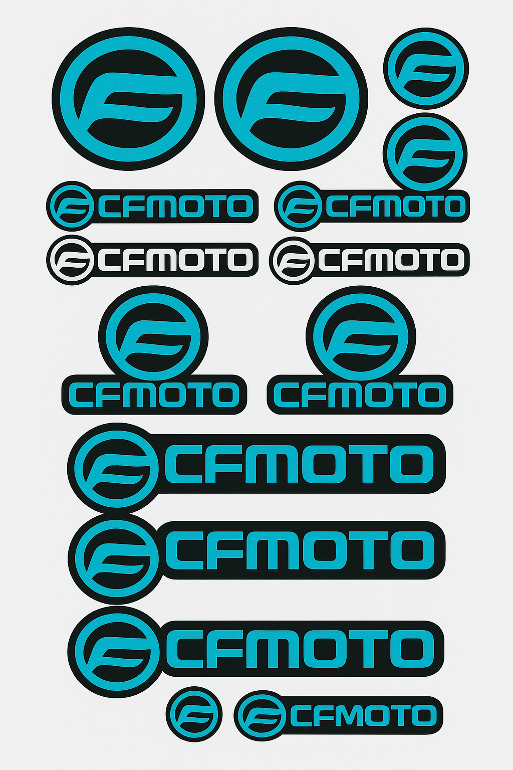 CF MOTO A4 STİCKER AÇIK MAVİ