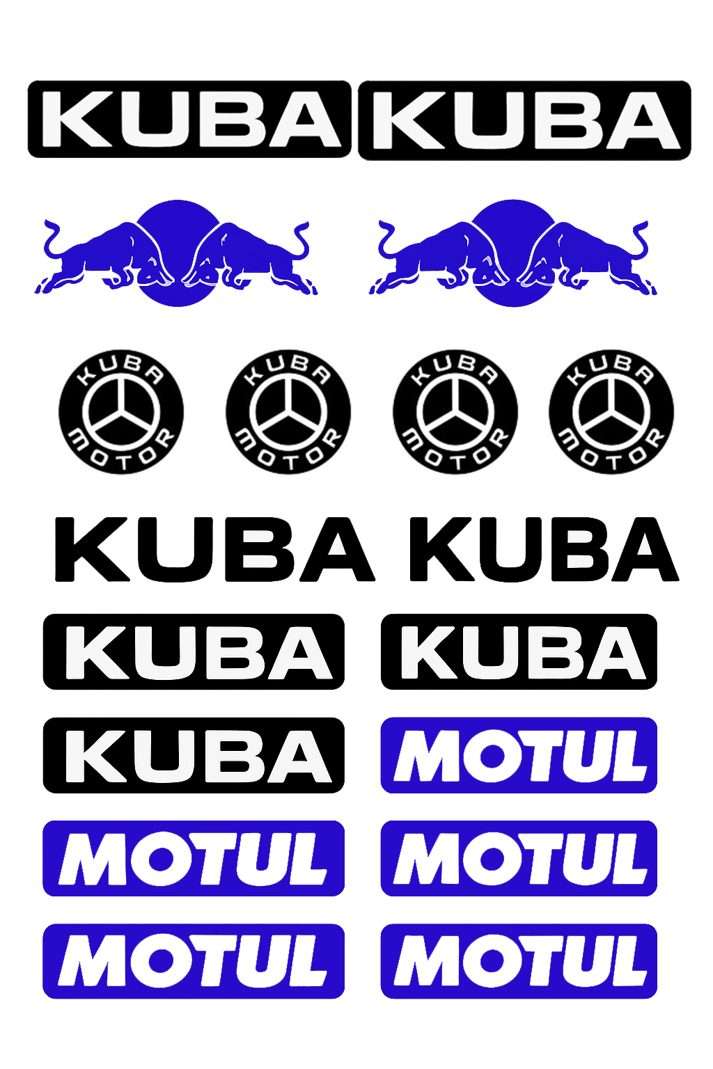 KUBA A4 STİCKER MAVİ