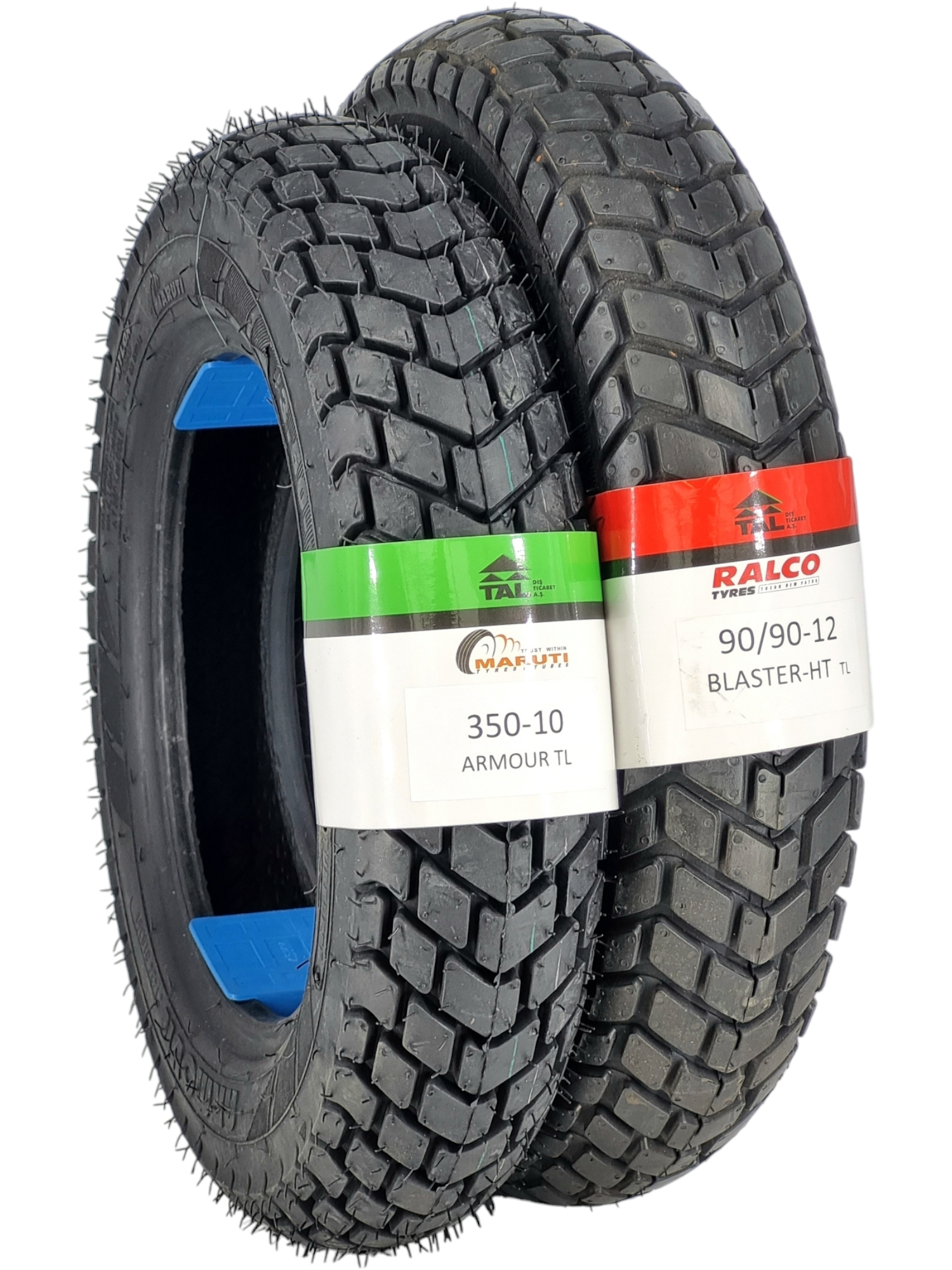 RALCO TYRES 350-10 ve 90/90-12 KIŞLIK DESEN TAKIM TL (TUBELESS - DUBLEKS) ARMOURBLASTERHT