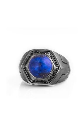 Tyran Design Erkek Opal Tasli Gumus Yuzuk Trendyol