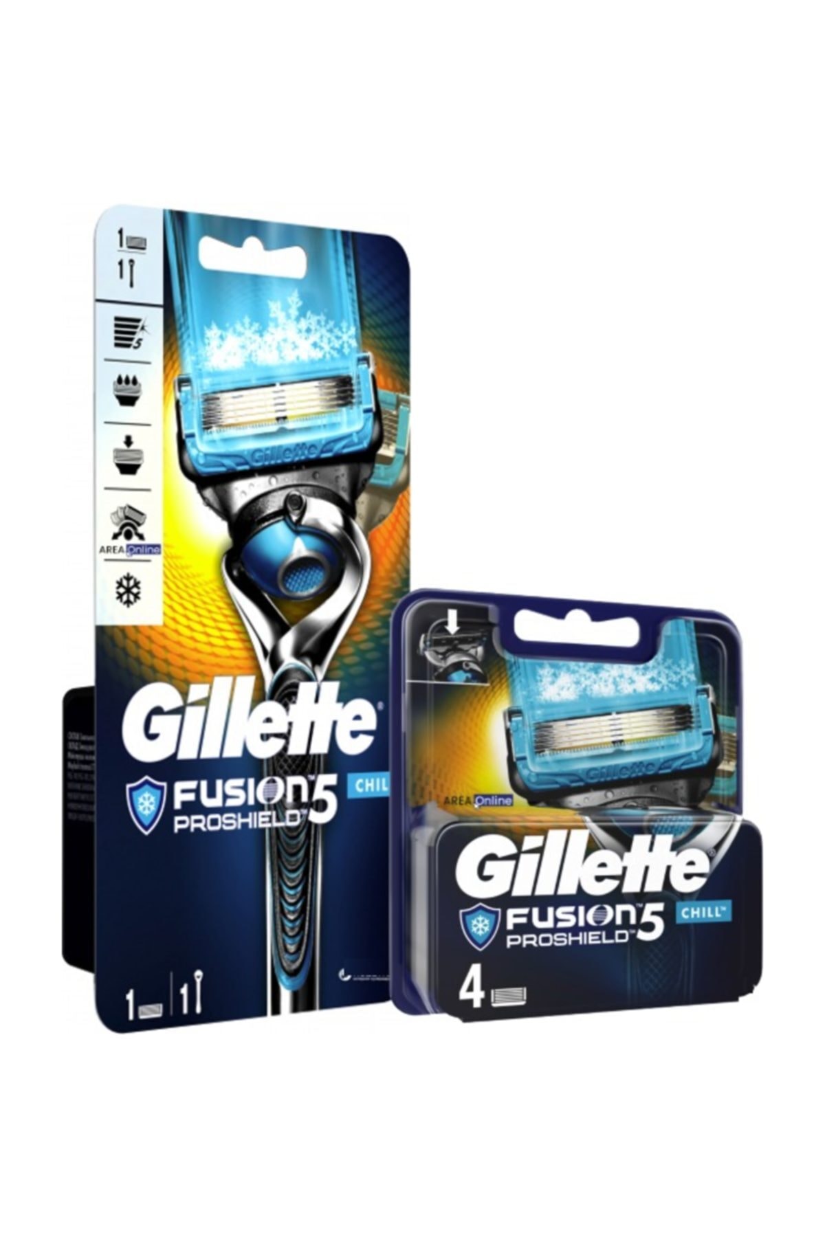 Gillette Proshield 1 Yedekli Makine Ve 4 Yedekli Bıçağı Chill
