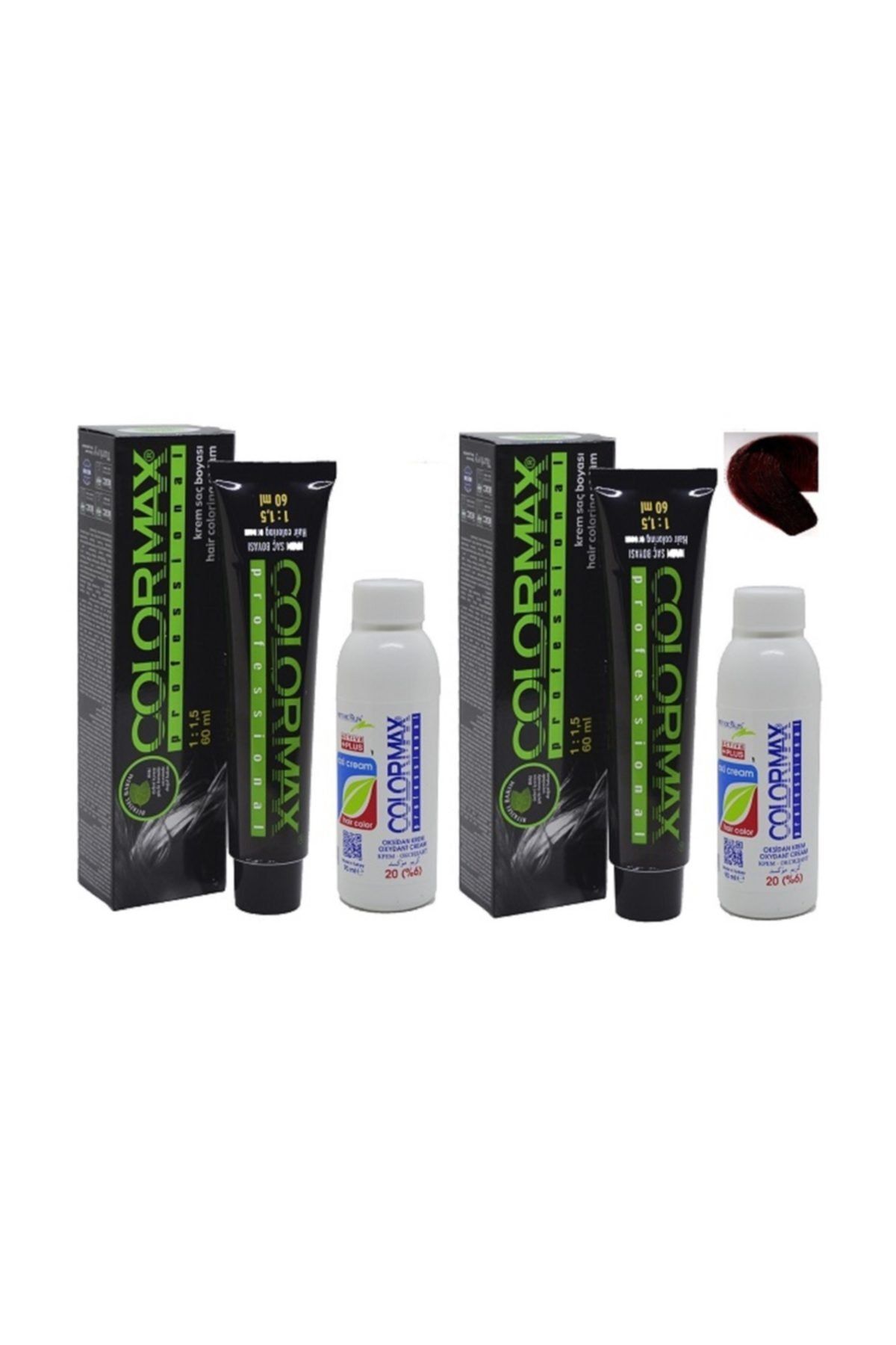 Colormax 5.556 Kızıl Kahve Mix + Orjınal Oksidan Krem 90ml 2'li