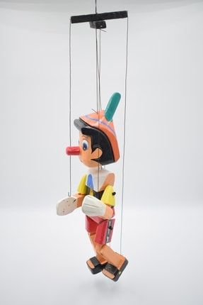 Ahşap Pinokyo Kukla, 24 cm, Küçük, Dekoratif Hediye, Oyuncak 6003901