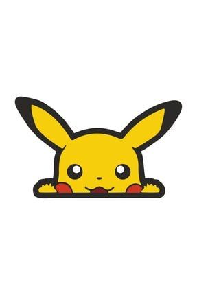Pikachu Bagajdan Camdan Bakan Sticker 14x8 Cm 00188