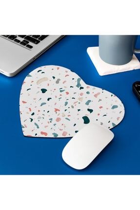 Suluboya Efektli Şık Tasarım Kalp Mousepad - Mouse pad - Fare Altlığı 107743