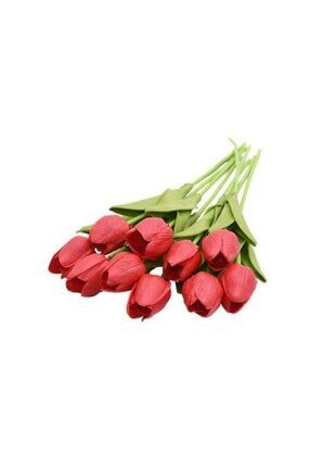 Nettenevime Yapay Cicek Islak Lale Gerceksi Doku 10 Lu Mor Koyu Trendyol