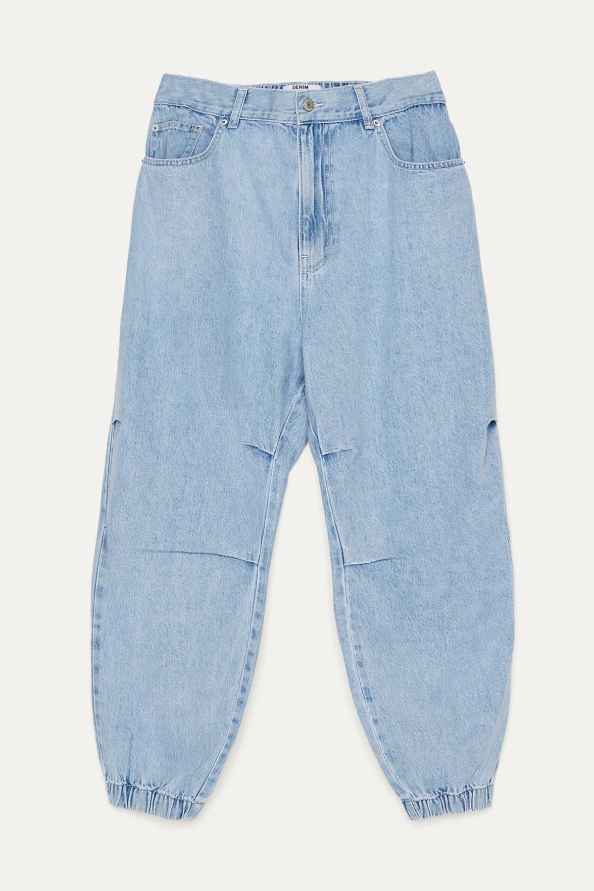 Bershka Erkek Acik Mavi Balloon Jogging Fit Jean 00271534 Trendyol