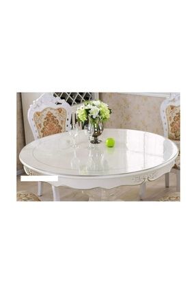 Evsay Seffaf Pvc 2 4mm Kalinlik Masa Ortusu Kaymaz Koruyucu Yuvarlak Masa 90 Cm Capinda Seffaf Trendyol