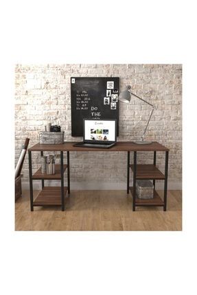Erahome Buket Lux Metal Calisma Masasi Bilgisayar Sehpasi Ceviz Trendyol
