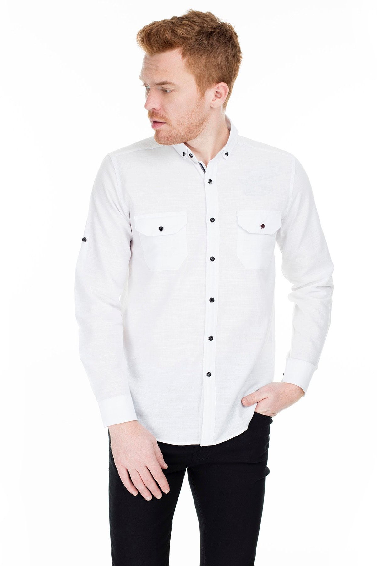Buratti Cepli Dugmeli Yaka Gomlek Erkek Gomlek Cf20s111241 Trendyol