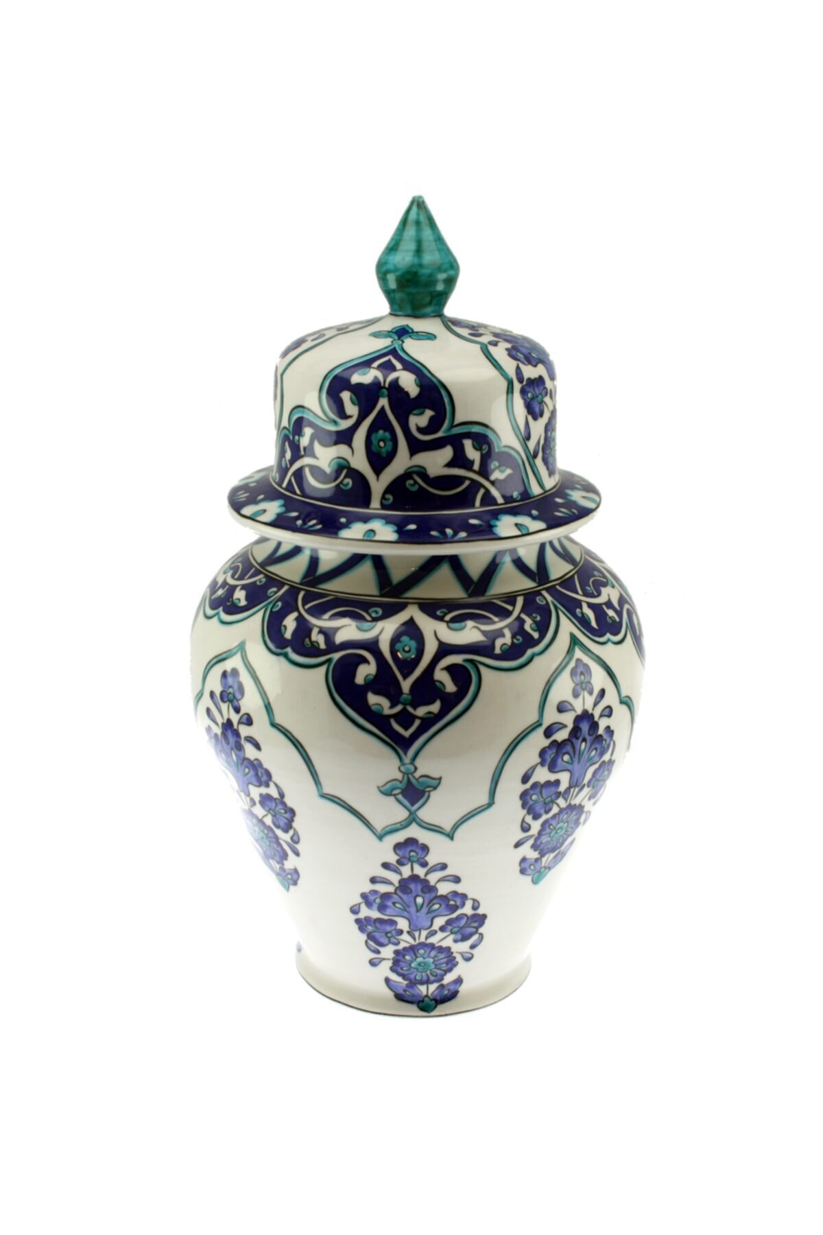 Şems Dekor Lotus Çiçeği Desen Dekoratif Şah Vazo 25x40cm