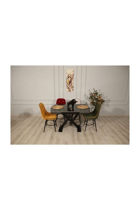 Hayal Concept Gold Telli Mutfak Masasi Takimi Trendyol