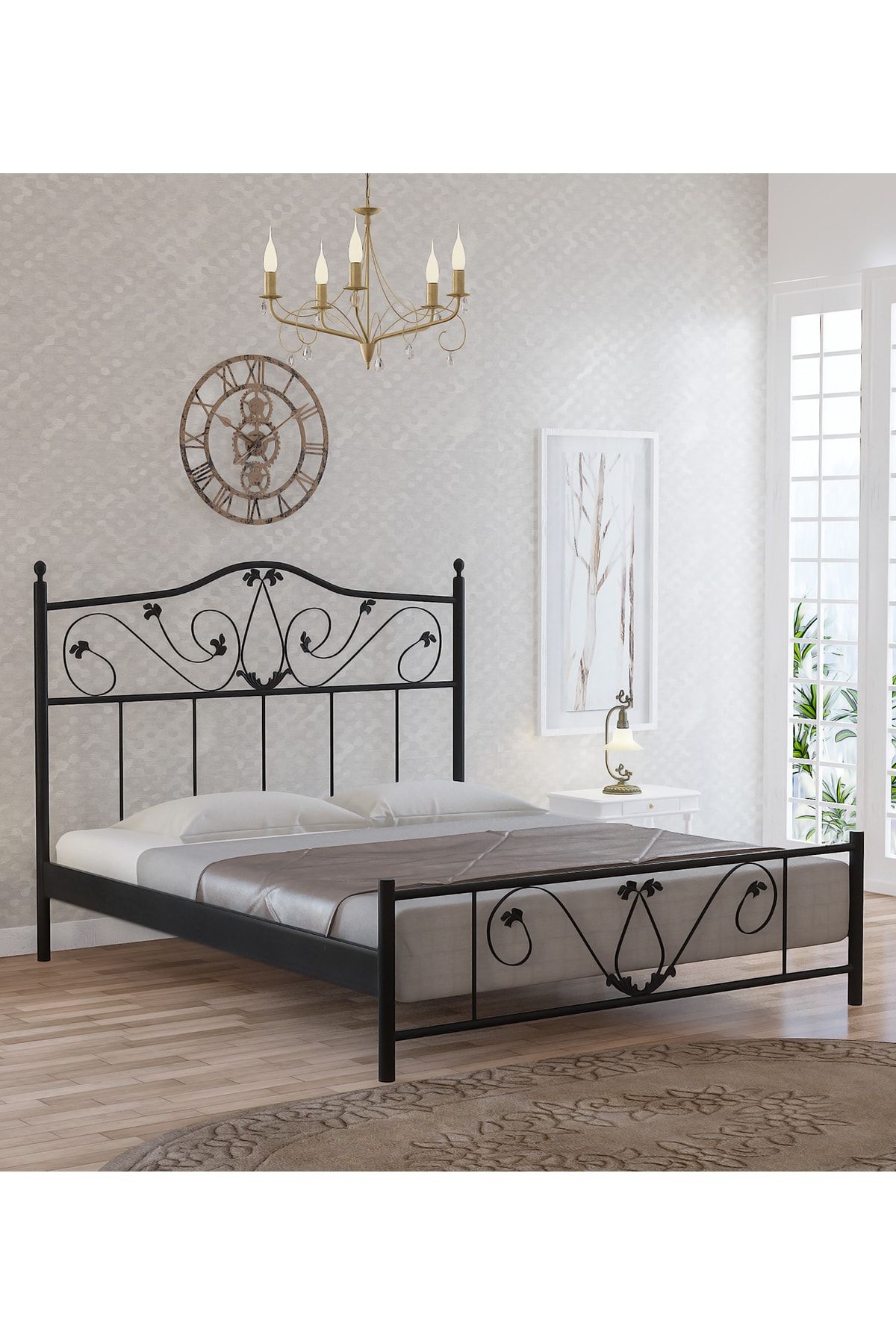 fano marie 140x200 siyah cift kisilik ferforje karyola fiyati yorumlari trendyol