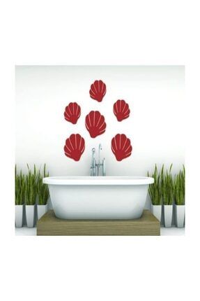 İnci Mercan Kırmızı Dekoratif Çok Amaçlı Banyo Sticker ARKSN001660
