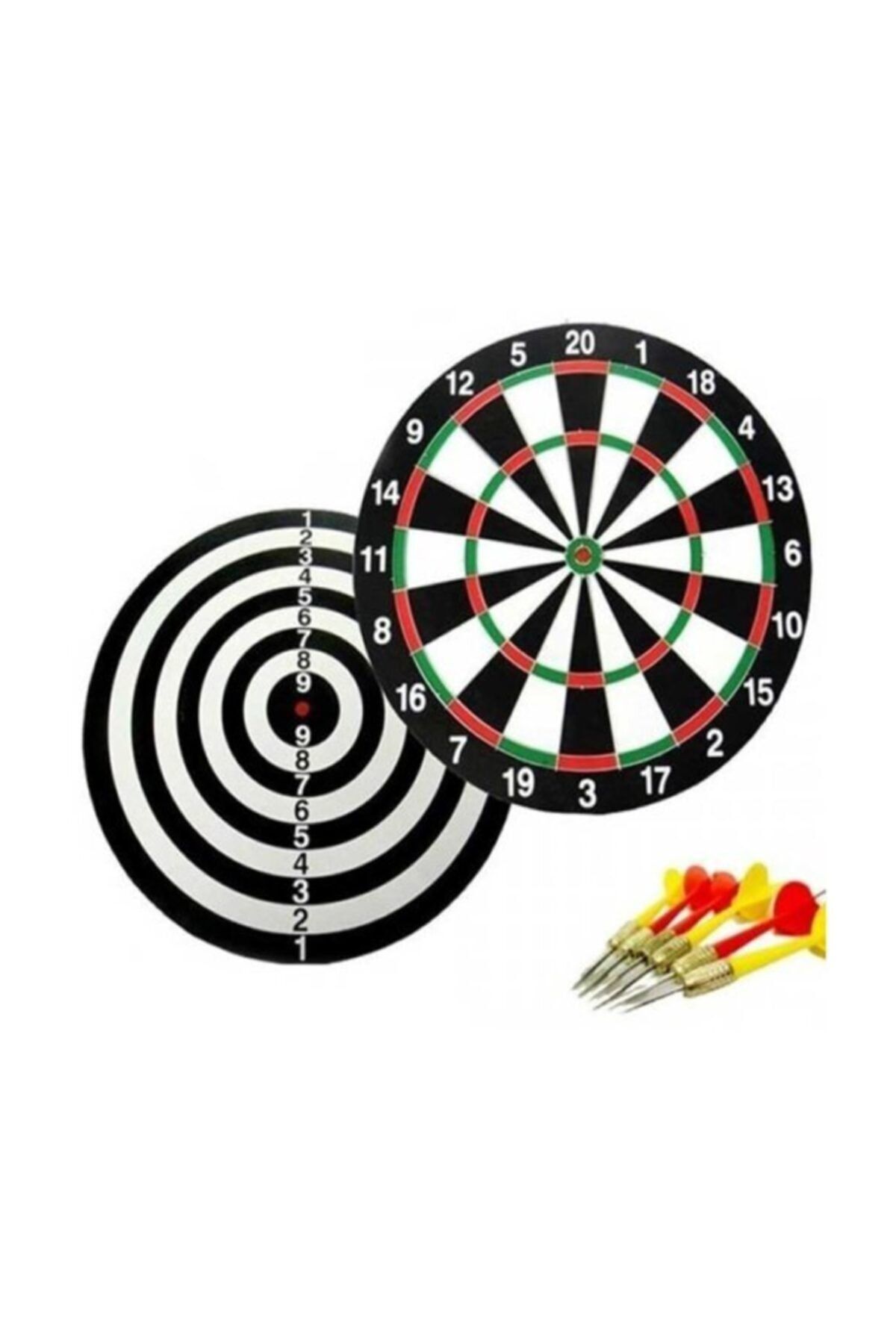 Genel Markalar Büyük Boy Dart Seti 36 Cm Çift Taraflı Dart Hedef Tatası 6 Oklu