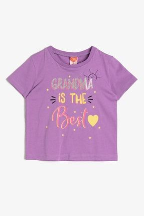 Kız Bebek Mor Baskılı T-Shirt 0YMG19552OK