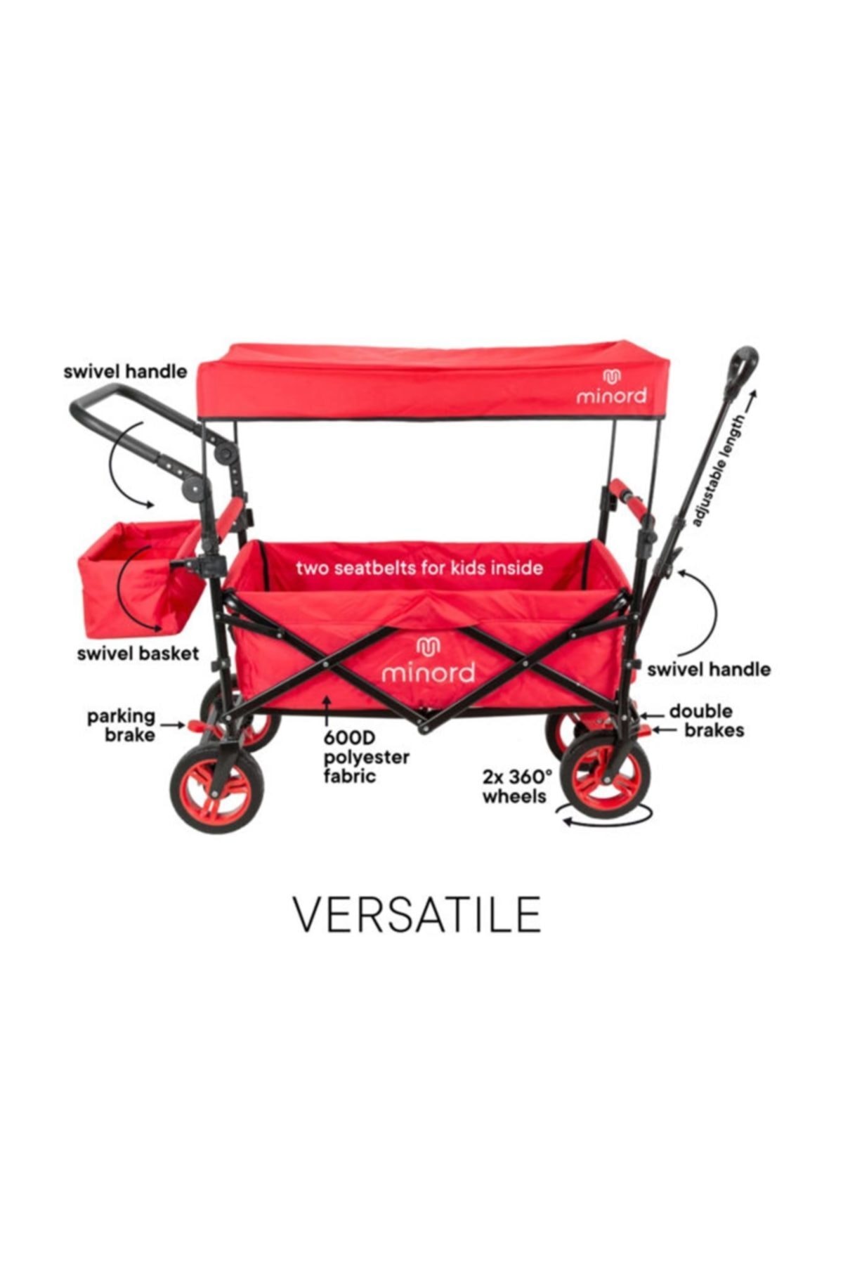 Minord Taşınabilir Çok Amaçlı Çocuk Arabası Vagon Fiyatı